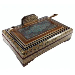 قلمدان خاتم کاری مدل گل کد333