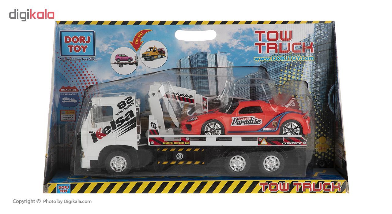 جرثقیل اسباب بازی دورج توی مدل Tow Truck مجموعه 2 عددی