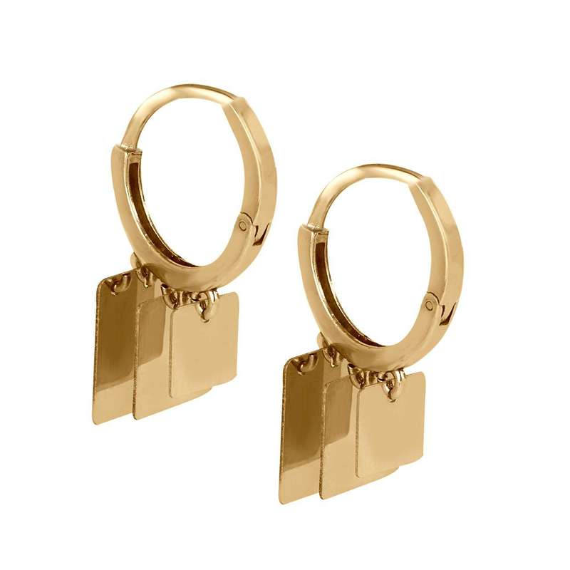 گوشواره طلا 18 عیار گالری مرجان کد 0883 گوشواره طلا 18 عیار گالری مرجان کد 0883