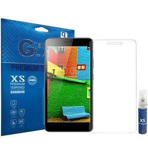 محافظ صفحه نمایش شیشه ای ایکس اس مدل تمپرد مناسب برای تبلت لنوو Phab Plus به همراه اسپری پاک کننده صفحه XS
