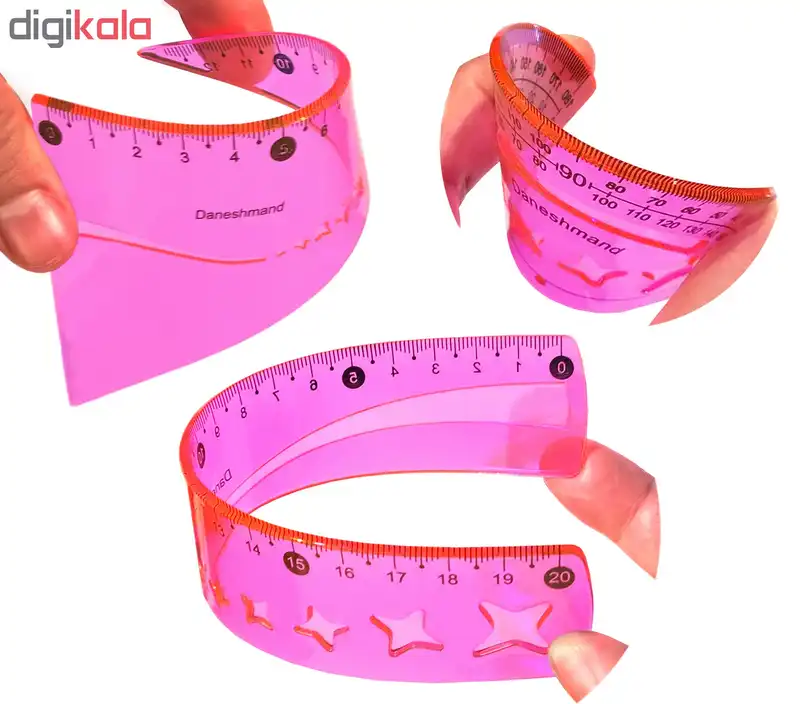 ست خط کش دانشمند مدل ستاره مجموعه 3 عددی