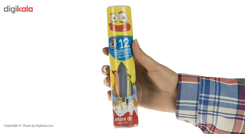 مداد رنگی 12 رنگ آریا مدل 3051