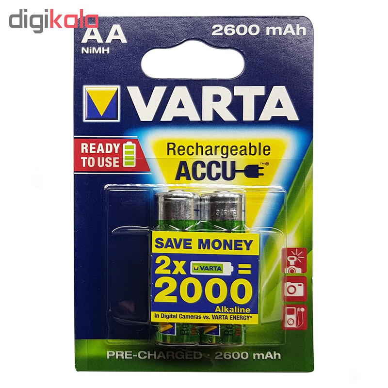 باتری قلمی قابل شارژ وارتا مدل VA-2600 بسته 2 عددی