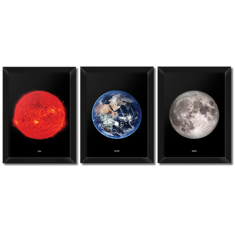 تابلو فنچ آرت طرح آسمان کد SKY120X مجموعه 3 عددی