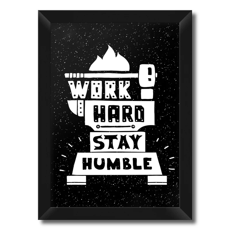 تابلو فنچ آرت طرح Work Hard کد QT102C-WB