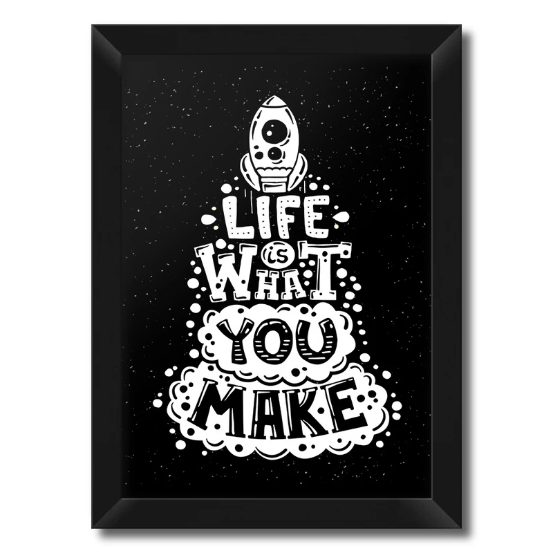 تابلو فنچ آرت طرح Life Is کد QT102B-WB