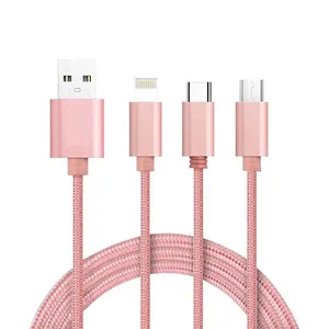 M-85 3 In 1 USB To MicroUSB And Lightning And Type-c Cable 1.2m