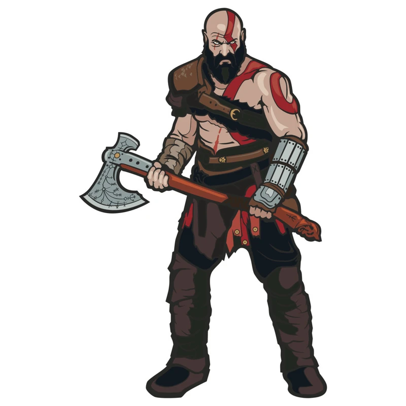 استیکر لپ تاپ وی وین آرت طرح God of War Kratos کد P161