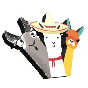 استیکر طرح لاما کد 1