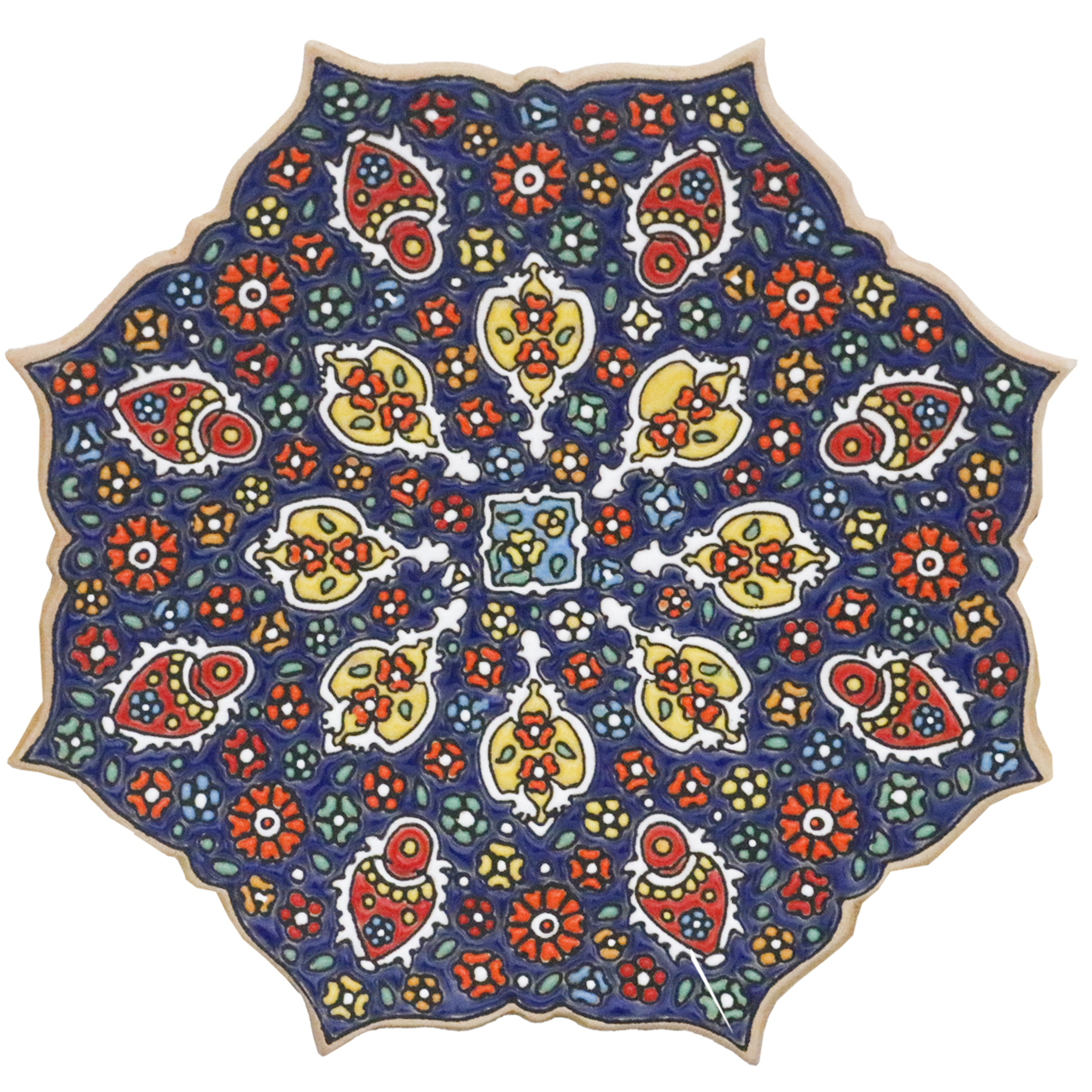 بشقاب میناکاری سفالی کد 603