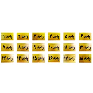 تابلو نشانگر طرح شماره واحد مدل STH518 مجموعه 18 عددی 