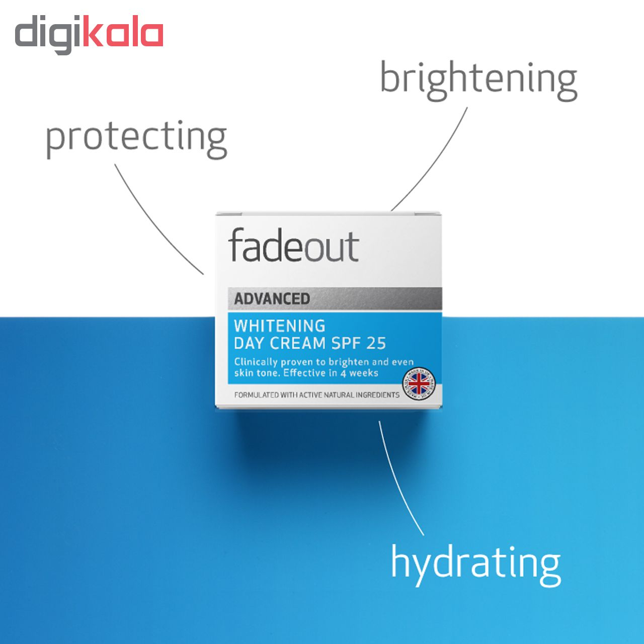 کرم ضد لک و روشن کننده  روز فیداوت با SPF25 مدلWHITENING  حجم 50 میلی لیتر