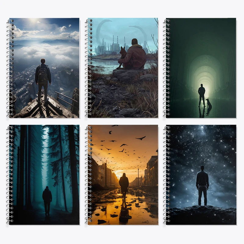 دفتر زبان 50 برگ خندالو مدل دو خط طرح پسرانه کد 981 مجموعه 6 عددی