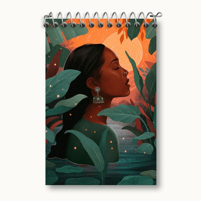 دفتر یادداشت 50 برگ خندالو مدل زن آفریقایی کد F40