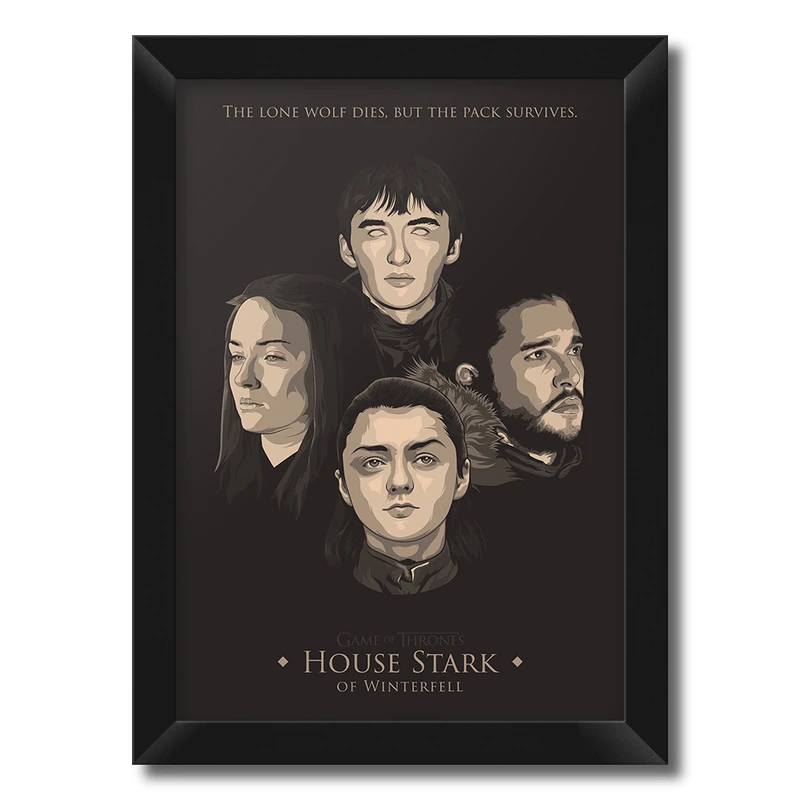 تابلو فنچ آرت طرح Game of Thrones - Stark کد GPH256