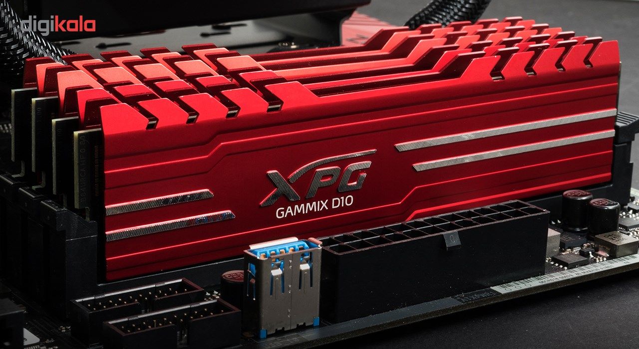 رم دسکتاپ DDR4 تک کاناله 2666 مگاهرتز CL16 ای دیتا مدل XPG GAMMIX D10 ظرفیت 4 گیگابایت main 1 7