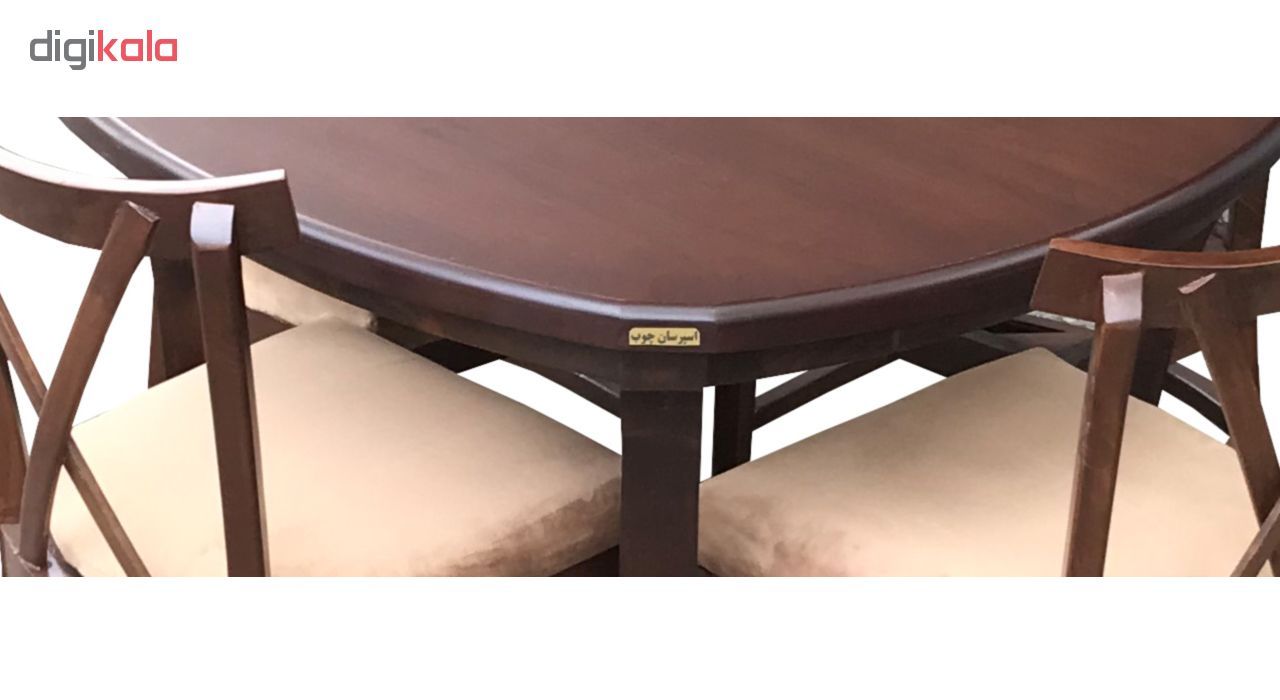 میز و صندلی ناهار خوری اسپرسان چوب مدل SM28