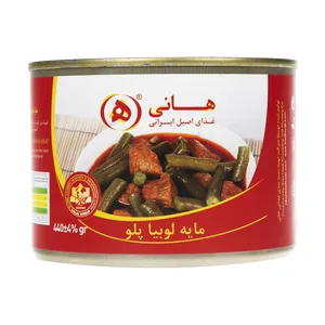 مایه لوبیا پلو با گوشت هانی مقدار 440 گرم