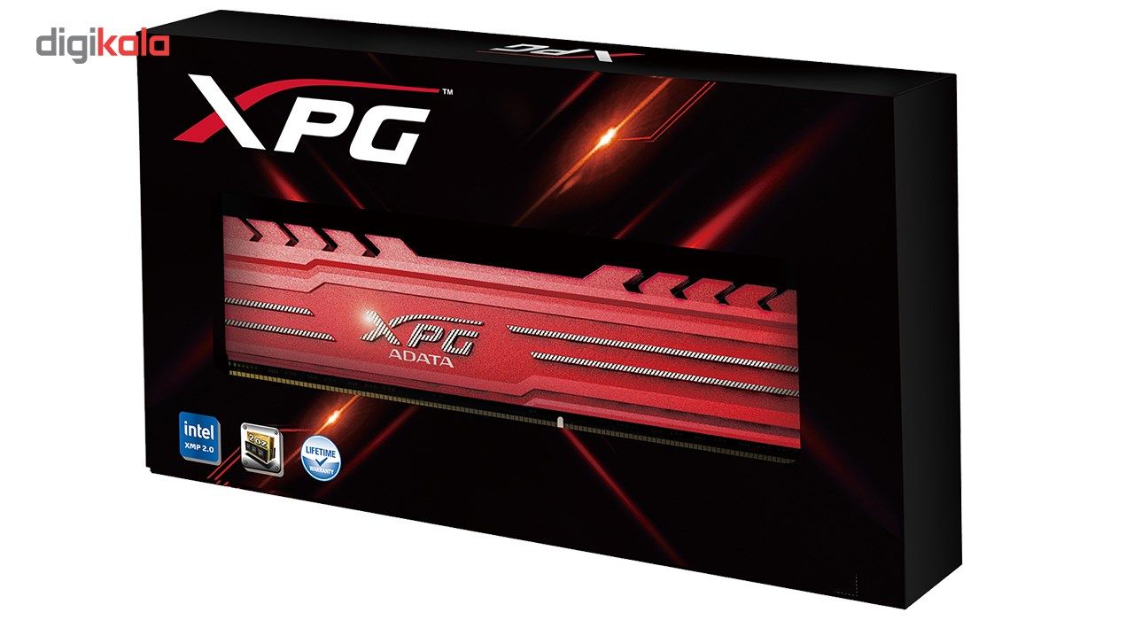 رم دسکتاپ DDR4 تک کاناله 2666 مگاهرتز CL16 ای دیتا مدل XPG GAMMIX D10 ظرفیت 4 گیگابایت main 1 8