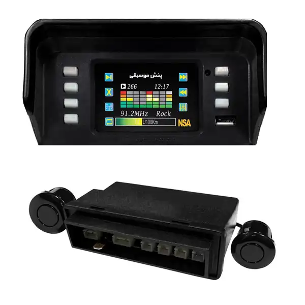 نمایشگر هوشمند خودرو مدل PSDM01 مناسب برای پراید قدیم به همراه سنسور پارک