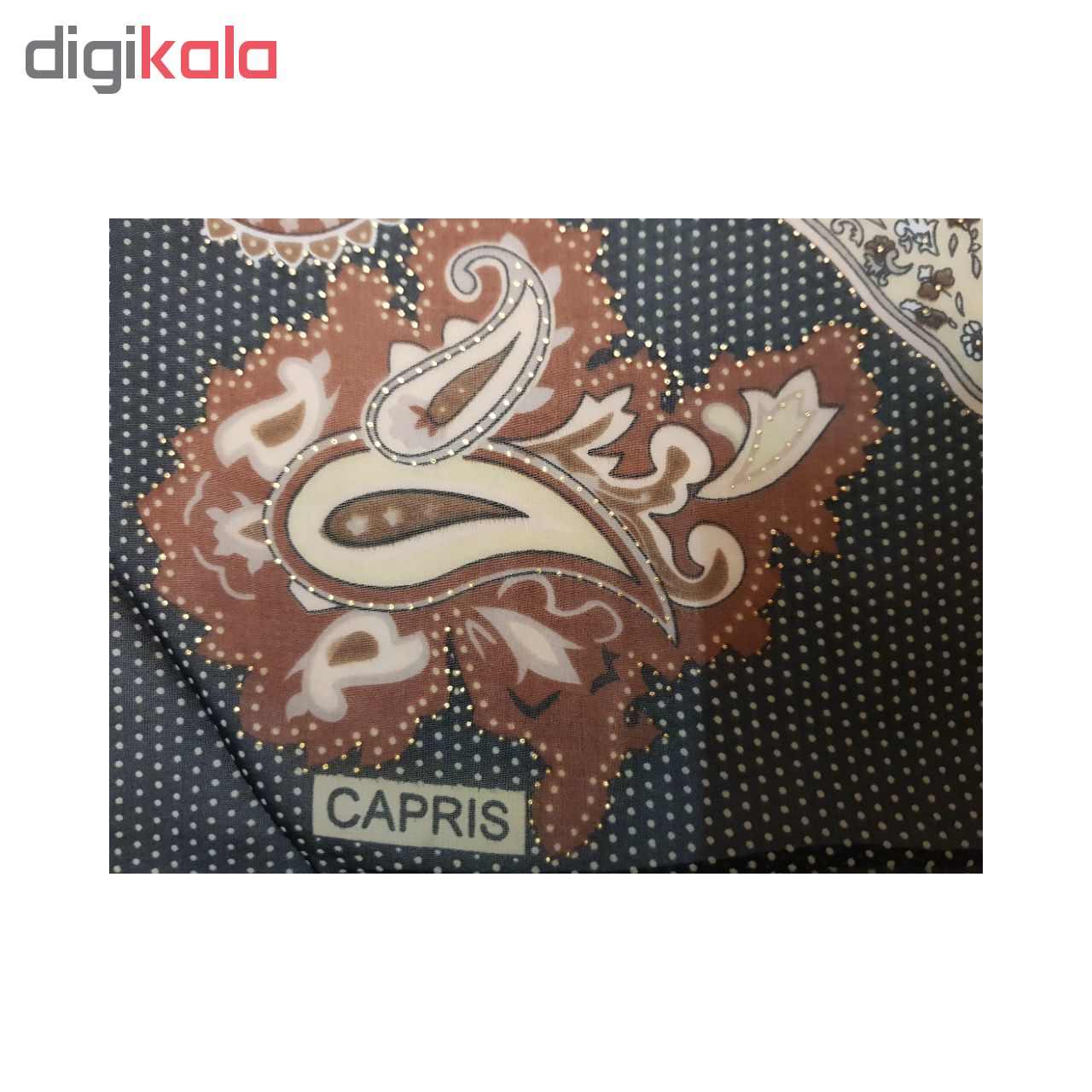 روسری زنانه کاپریس طرح بته جقه کد rm90274