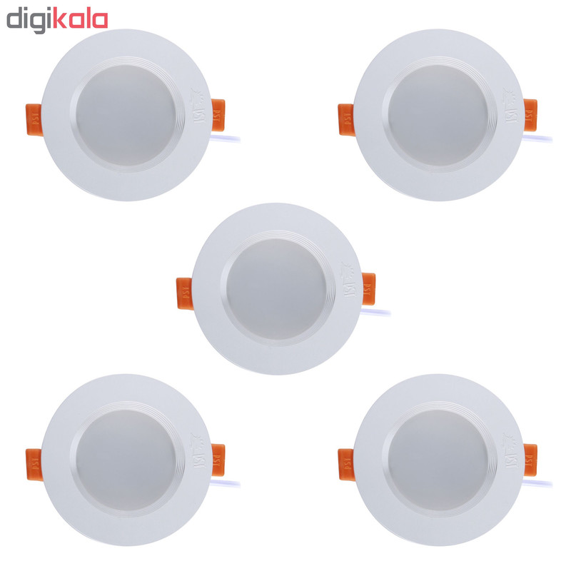 پنل ال ای دی 7 وات پارس شعاع توس مدل سولاریس بسته 5 عددی