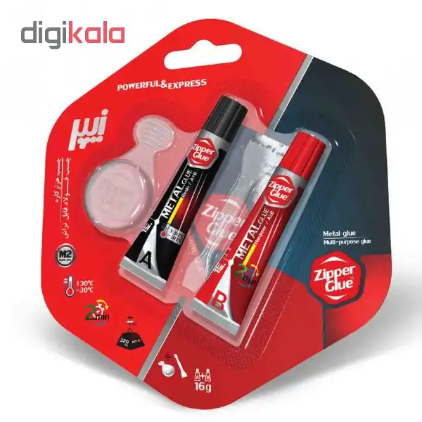 چسب دوقلو صنعتی مات زیپر وزن 16 گرم