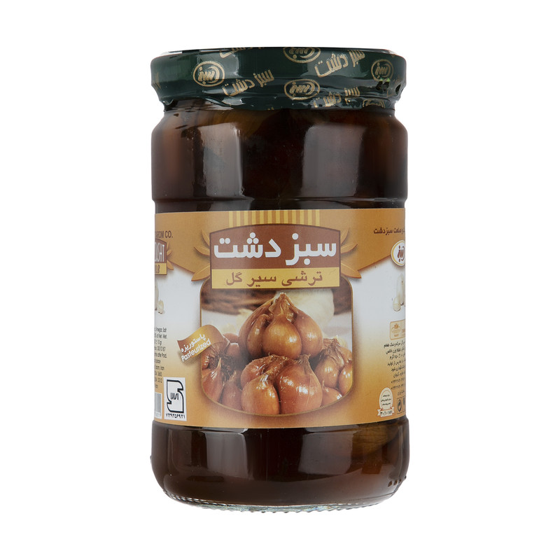 ترشی سیر گل سبز دشت مقدار 750 گرم