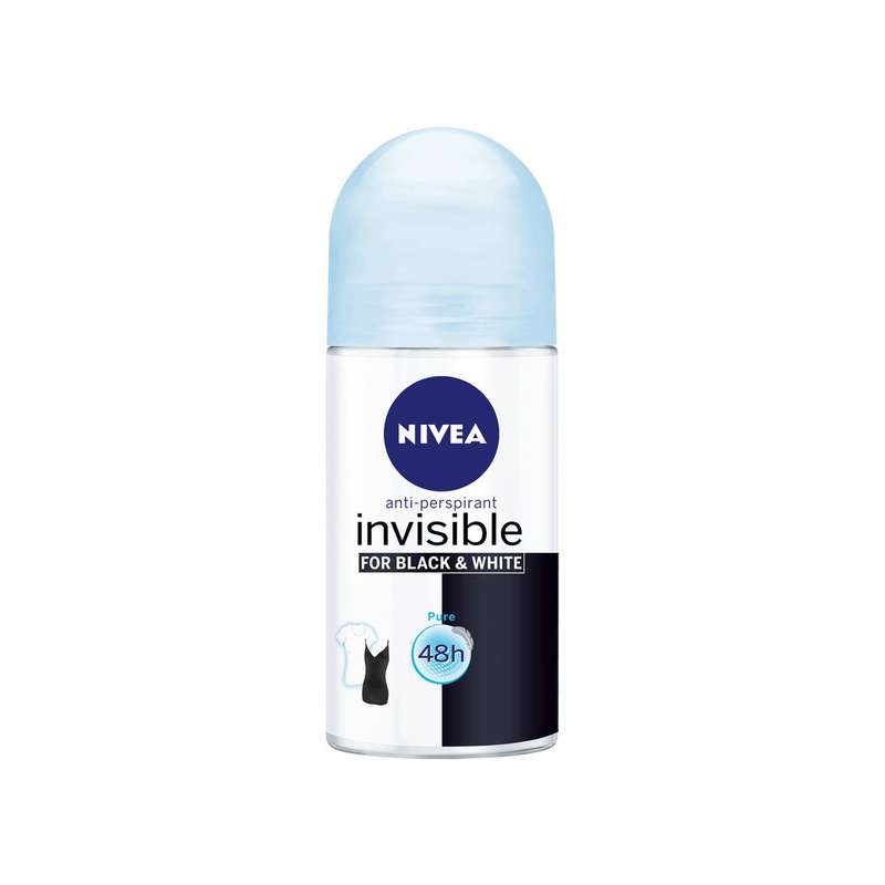 رول ضد تعریق زنانه نیوآ مدل Invisble Black and White Pure حجم 50 میلی لیتر