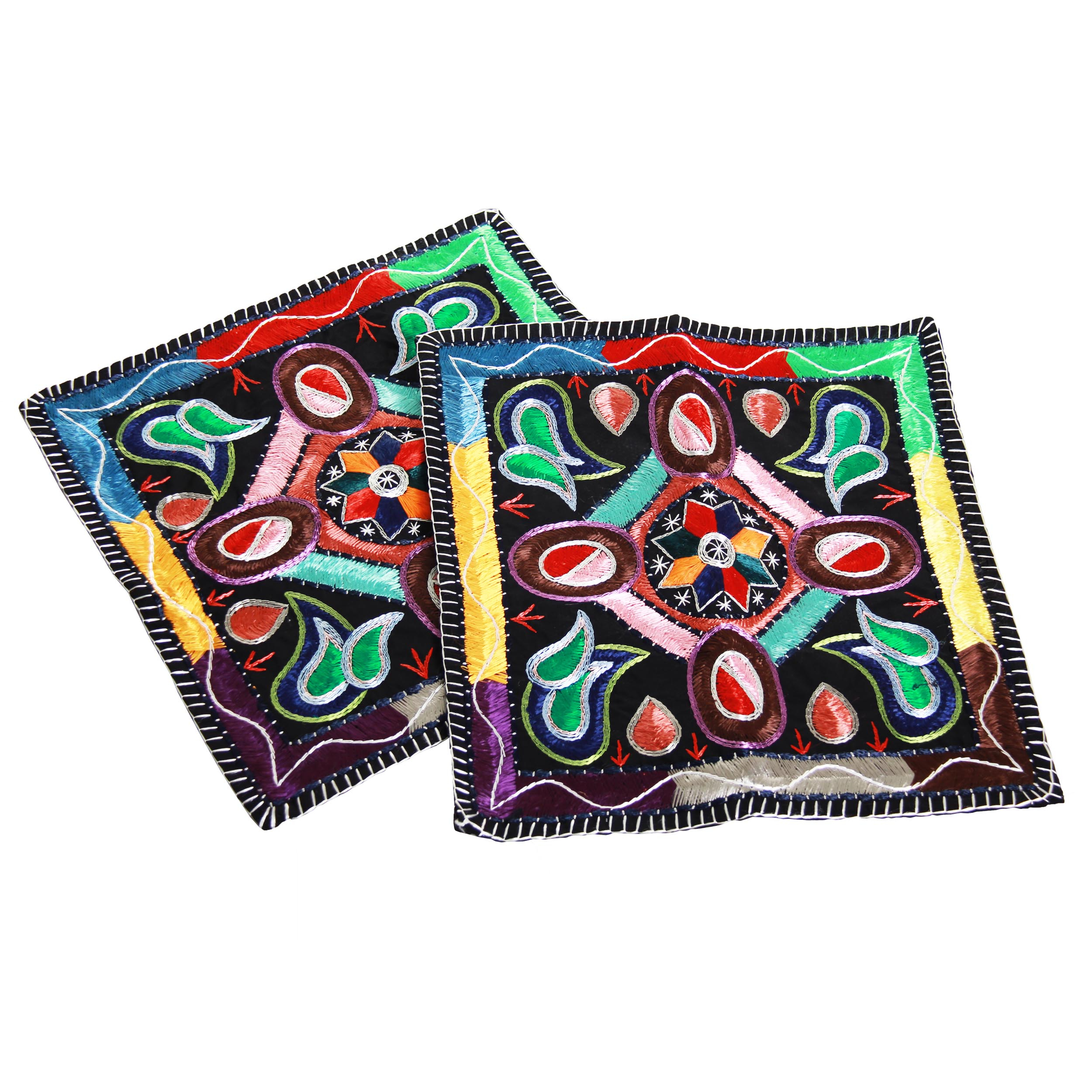 رومیزی سوزن دوزی ابریشمی کد 806 بسته 2 عددی