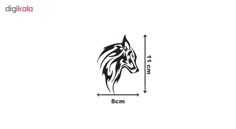 استیکر لپ تاپ طرح Wolfy کد 01