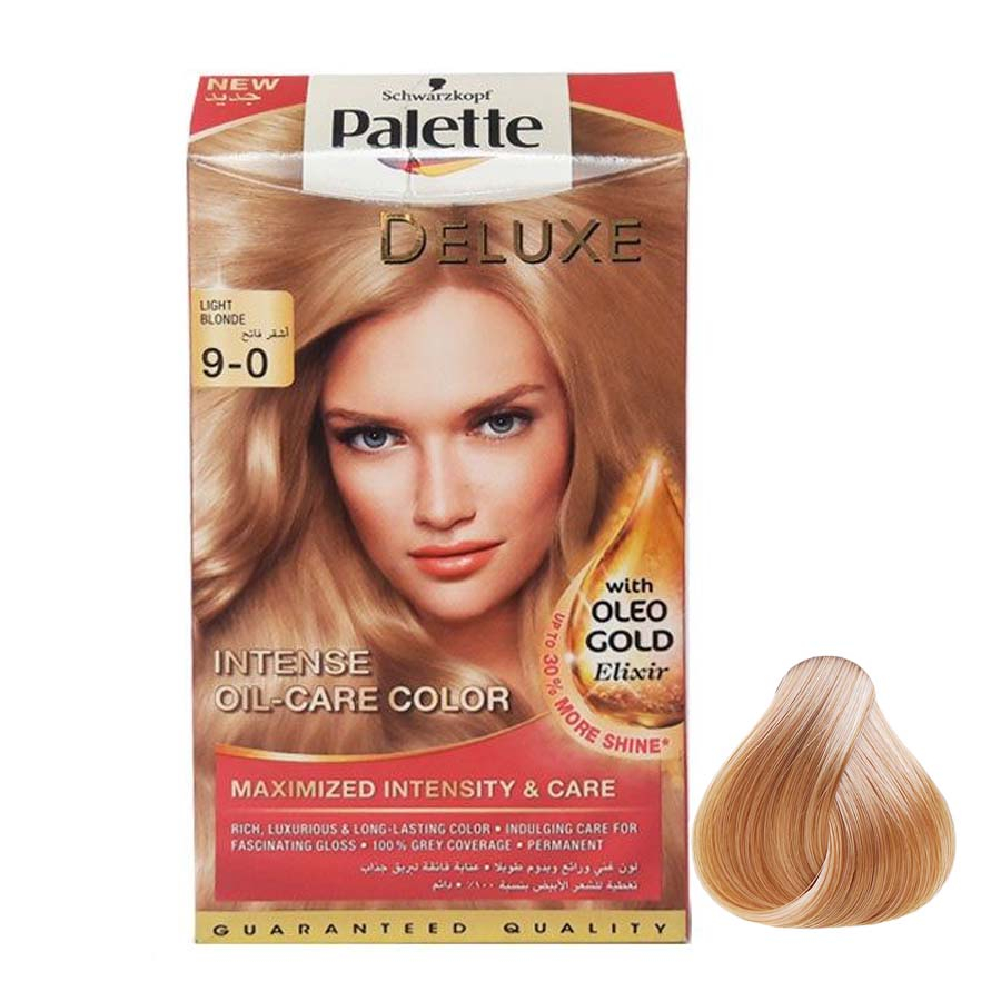 کیت رنگ مو پلت سری Deluxe شماره 0-9 حجم 50 میلی لیتر رنگ بلوند روشن