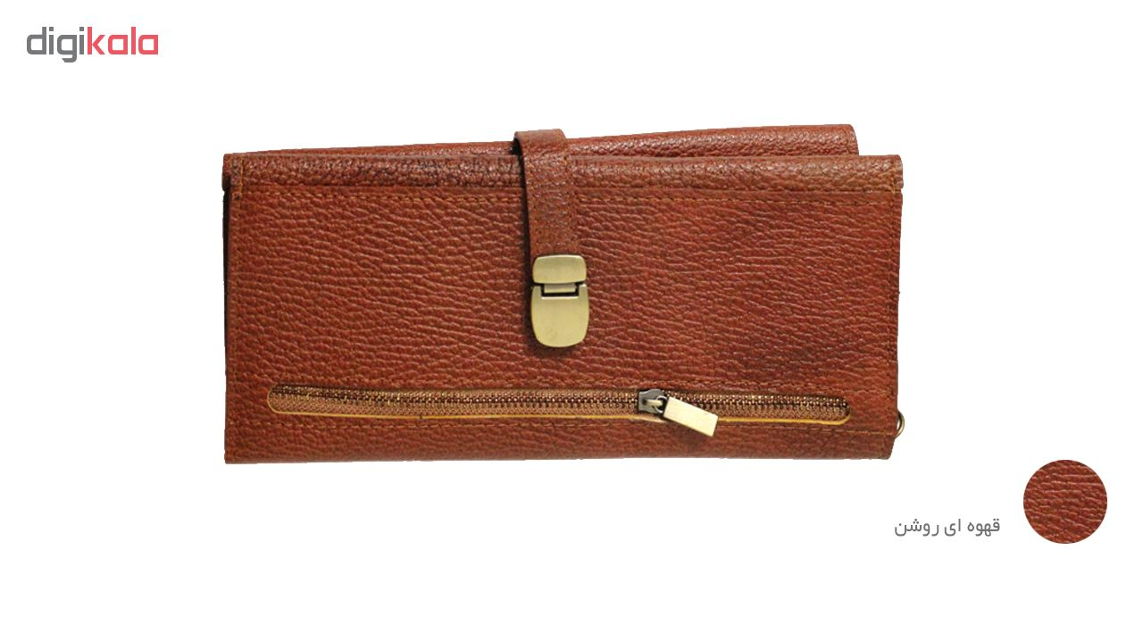 کیف پول چرم طبیعی چرم آرا مدل p015