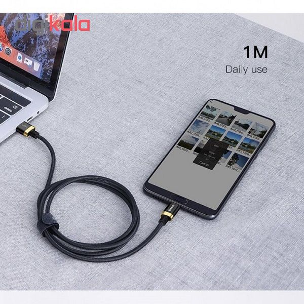 کابل تبدیل USB به USB-c باسئوس مدل CZH-AV1 Purple Gold Red طول 1 متر