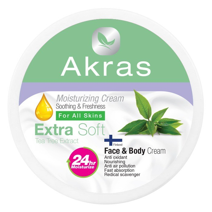 کرم مرطوب کننده آکراس مدل Tea Tree Extract حجم 200 میلی لیتر