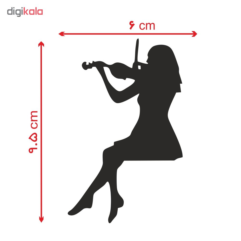 استیکر کلید و پریز چاپ پارسیان طرح دخترک ویولن زن بسته دو عددی