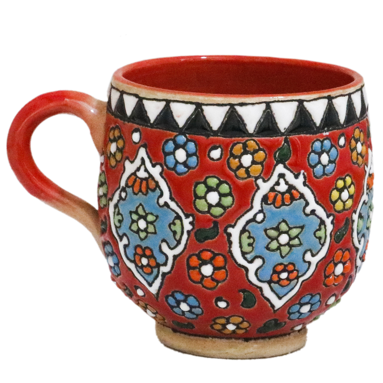 لیوان میناکاری سفالی کد 477