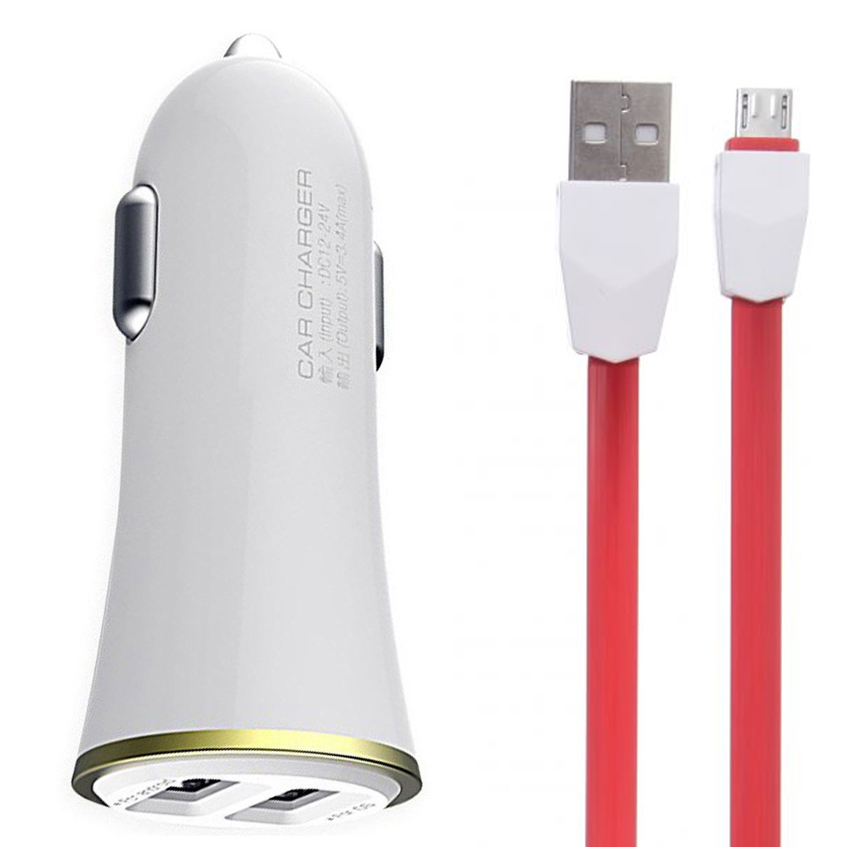 شارژر فندکی مدل T-10 به همراه کابل تبدیل microUSB 