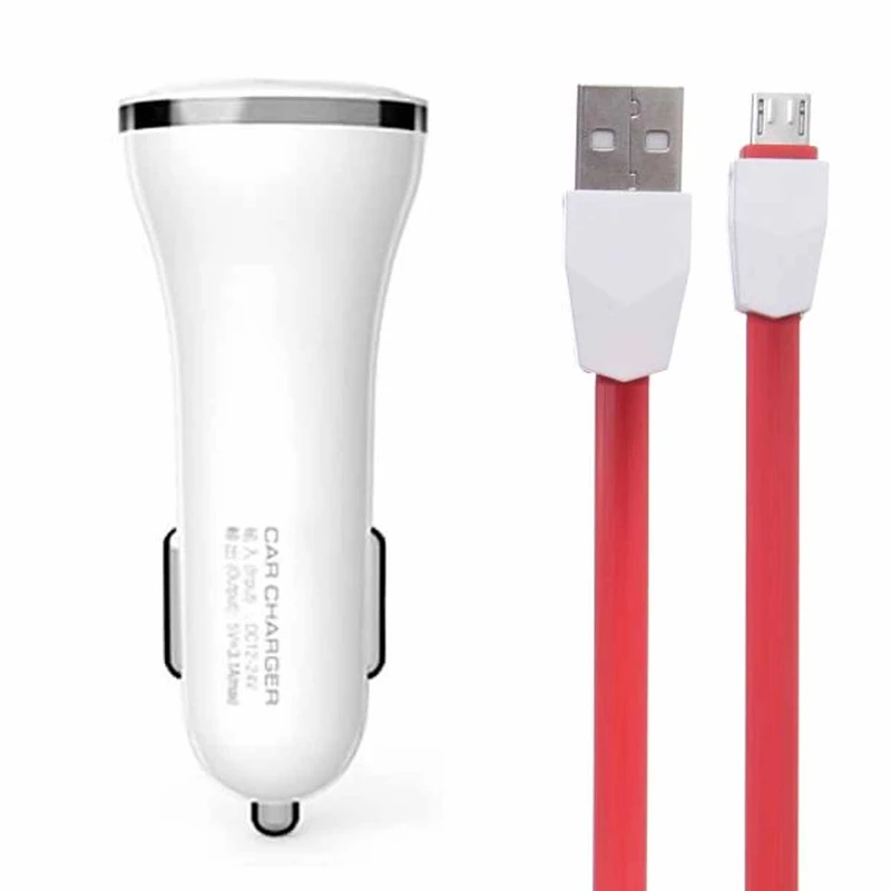 شارژر فندکی مدل T-12 به همراه کابل تبدیل microUSB