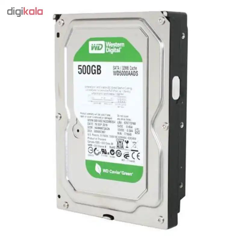 هارددیسک اینترنال وسترن دیجیتال مدل WD5000AADS ظرفیت 500 گیگابایت