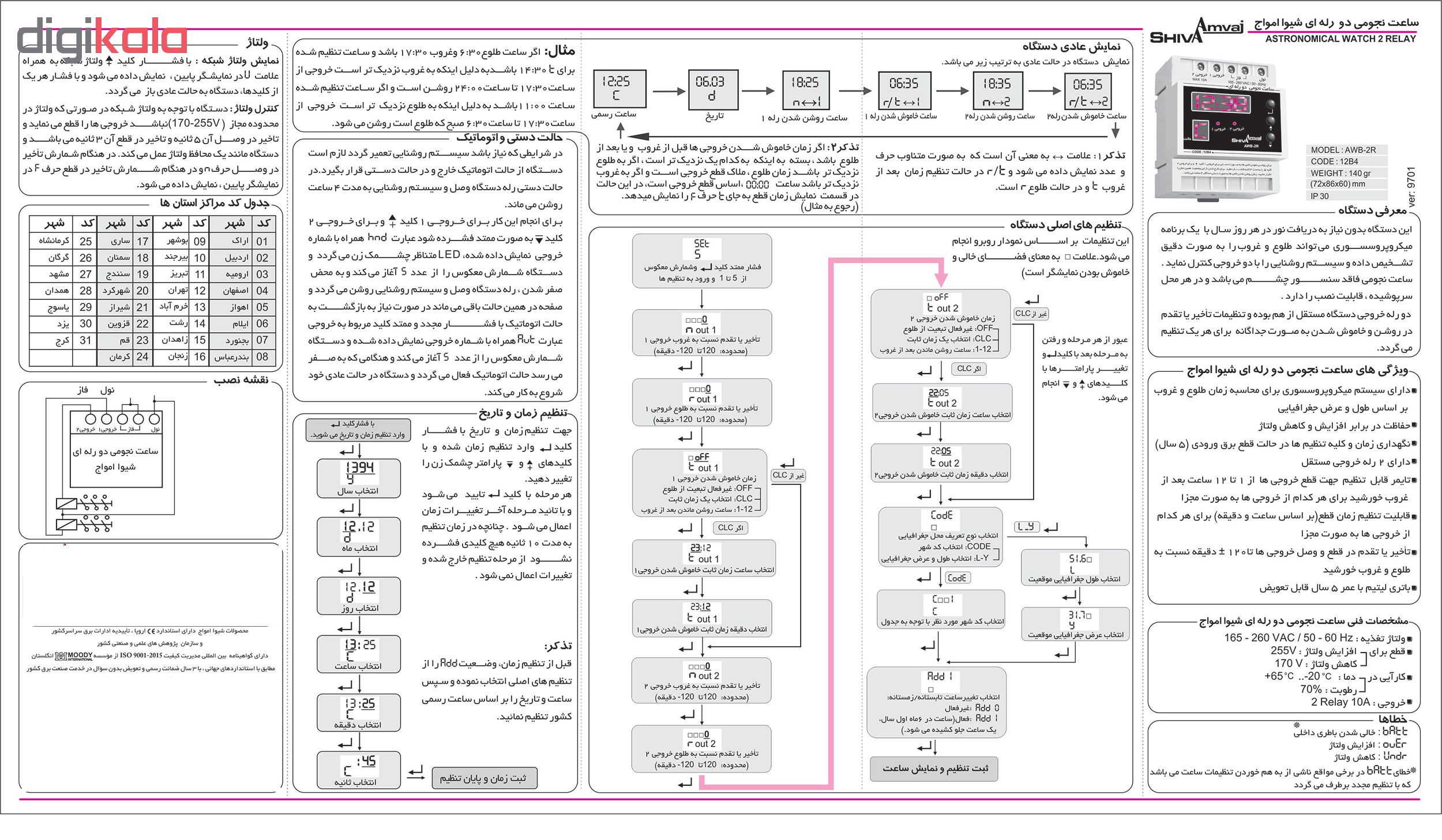 سیستم روشنایی دو رله ای شیواامواج مدل AWB-2R 4 سیستم روشنایی دو رله ای شیواامواج مدل AWB-2R