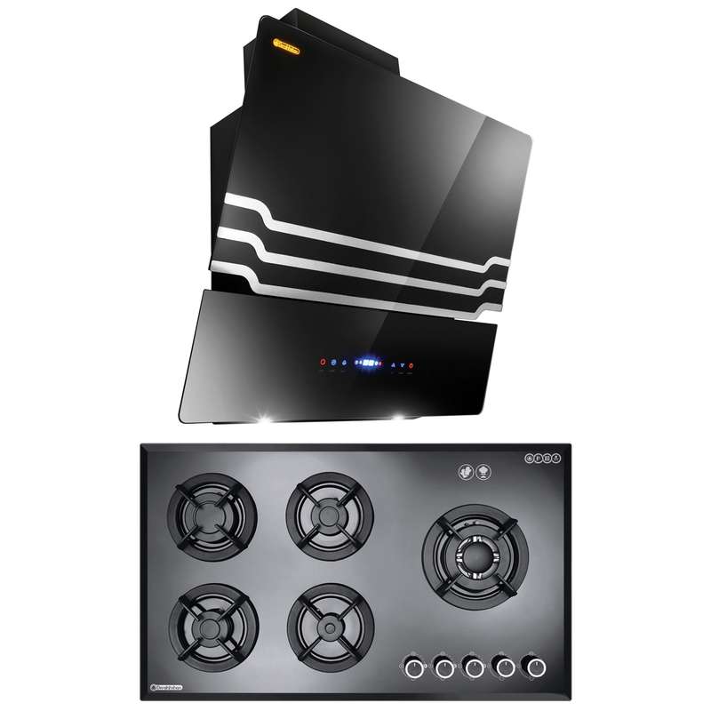 هود و اجاق گاز صفحه ای درخشان مدل آلفا G602