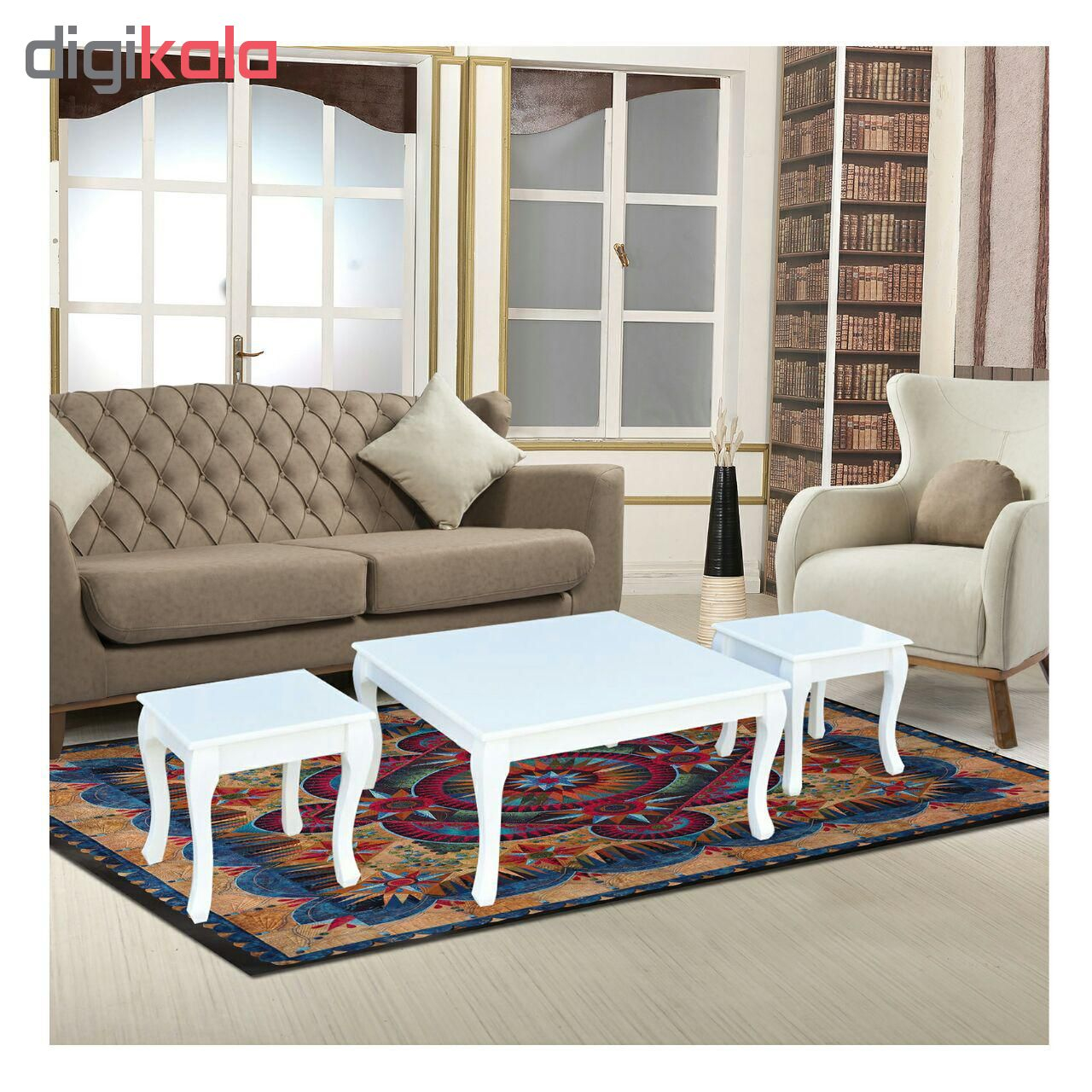 میز عسلی مدل سم آهویی کد A3 مجموعه 3 عددی