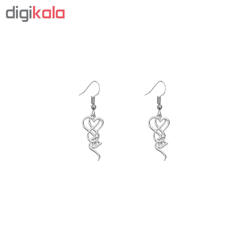 نیم ست نقره زنانه ترمه 1 طرح غزال کد L504