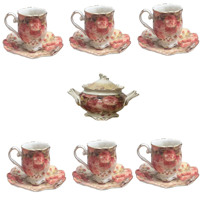 سرویس چای خوری 13 پارچه لمونژ کد BTC 31