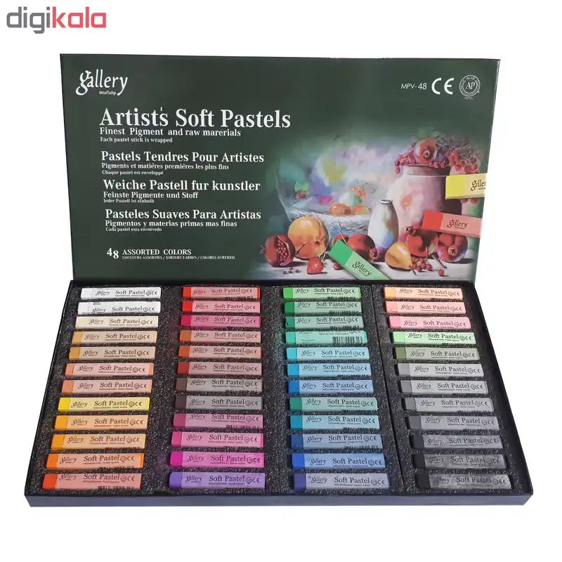 پاستل گچی 48 رنگ گالری مدل مونگیو