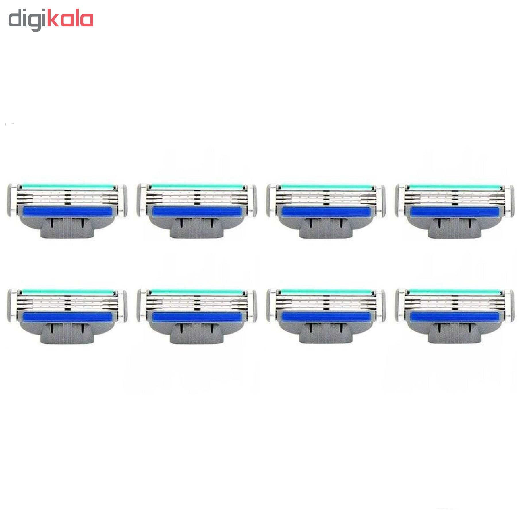 تیغ یدک ژیلت اورجینال مدل Mach 3 Turbo مجموعه ۲ عددی