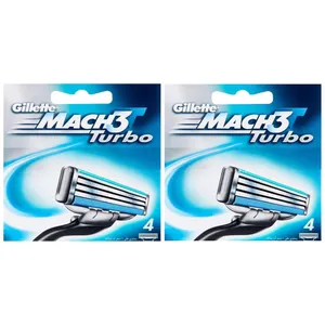 تیغ یدک ژیلت اورجينال مدل Mach 3 Turbo مجموعه ۲ عددی