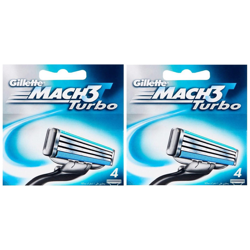 تیغ یدک ژیلت اورجينال مدل Mach 3 Turbo مجموعه ۲ عددی