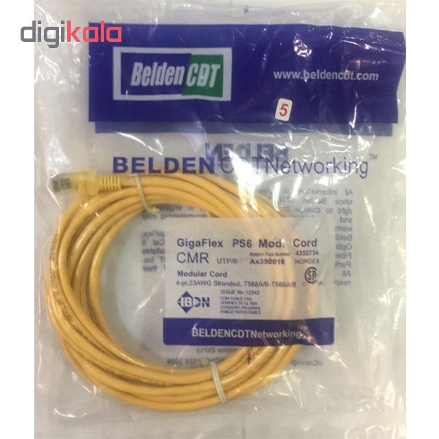 کابل شبکه CAT5 بلدن کد 12342 طول 5 متر 1